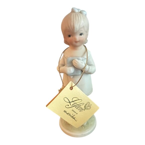 Vintage Lefton China The Christopher Collection Thanks Unto The Lord Figurine - Picture 1 of 9